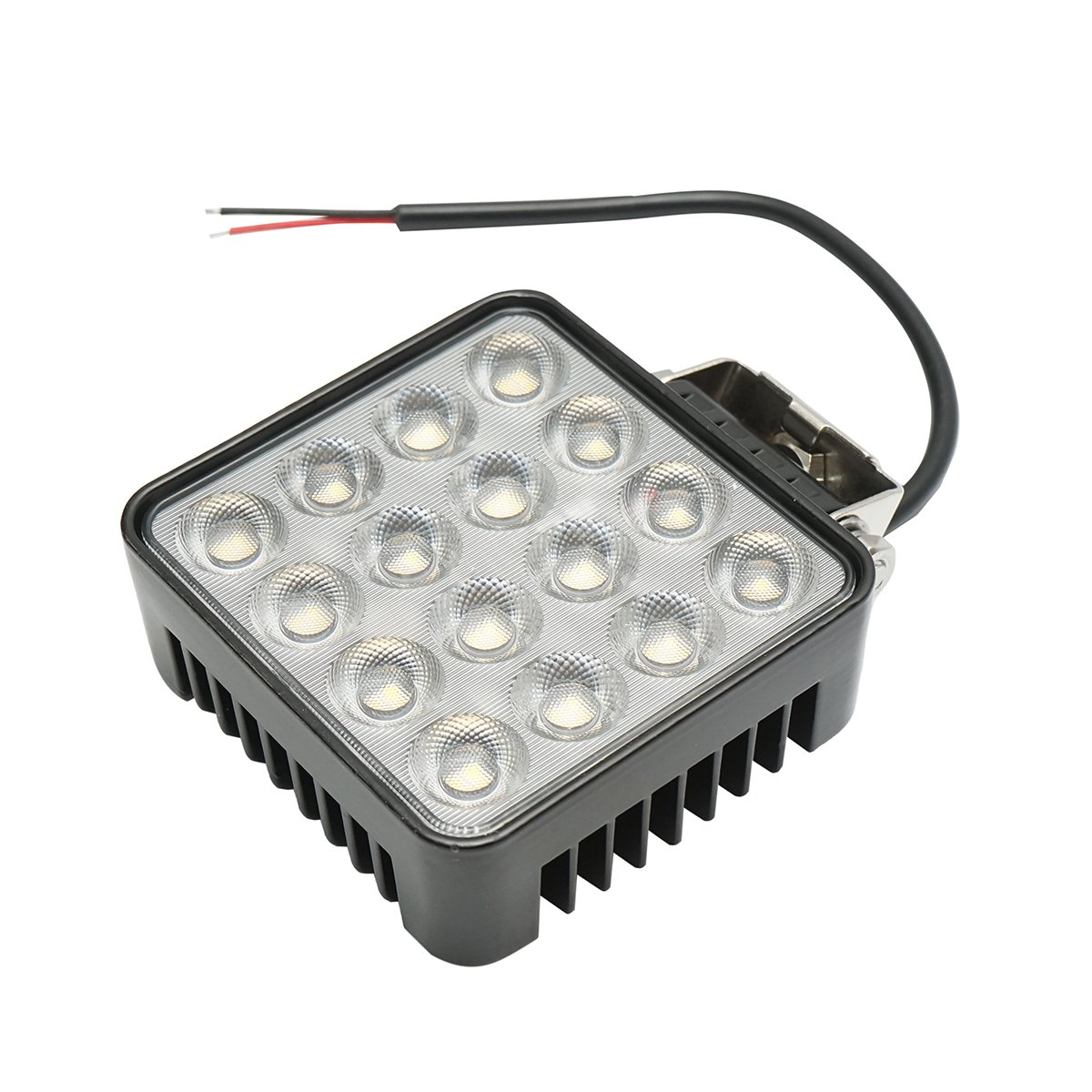 Proiector LED patrat tip flood 12-48V, 48W, 3000K carcasa aluminiu 110x110x45mm